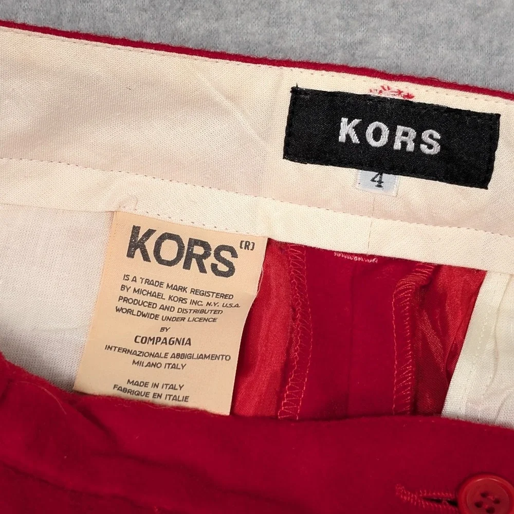 Vintage Michael Kors Compagnia Pants Womens Size 4 Pleated Tapered Made in Italy